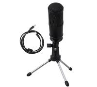 OFFSCH USB Condenser Microphone Set with Adjustable Stand, 192Khz/24Bit Recording Mic for Streaming, Gaming, Conference Calls, and Desktop Voice Chat - Black