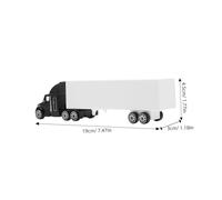OFFSCH Vintage American Style Metal Container Truck Model Realistic Freight Simulation Car Figurine for Detailed Miniature Construction Vehicle Ornament for Collectors and Playtime