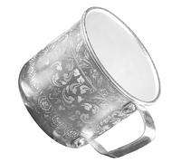 OFFSCH Vintage Design Tin Beer Mug with Handle Wide Mouth for Retention for Parties Bars Restaurants and Home Use Retro Style Wine and Water Cup Family and Friends