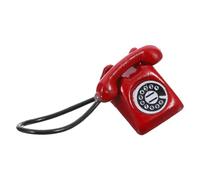OFFSCH Vintage Dollhouse Mini Telephone Model Decorative Telephone for Dollhouse Aesthetics and Social Interaction Fun Garden Decor for Enhances Imagination and Play Skills