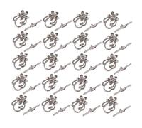 OFFSCH Vintage Flower-Shaped Ot Alloy Buckle Shiny Retro Jewelry Accessories for DIY Bracelet Necklace Repair Lightweight Compact Silver Tone