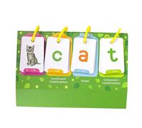 OFFSCH Visual Word Learning Flash Cards for Preschool Early Education with Cards and Desktop Pocket Chart Montessori Spelling and Reading for Vocabulary Building and Interaction