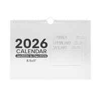 OFFSCH Wall Calendar 2026: From Jan To Dec Monthly Planner - Minimalist Yearly English Calendar With Twin Wire Binding Thick Paper For Office Home Hanging Planning Organizing