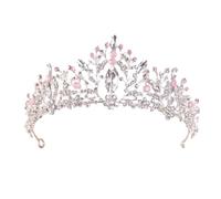 OFFSCH Wedding Tiara Alloy Silver Crystal Crown with Portable Wearing Feature Lightweight Hair Ornament for Brides
