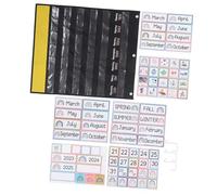 OFFSCH Weekly Classroom Calendar Pocket Chart with Weather Cards Canvas Hanging Organizer for Months Seasons Educational Preschool Home Use
