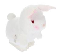 OFFSCH Wind-up Bunny Jumping Clockwork Rabbit Simulation Plush Easter Party Favor Interactive Garden Decoration Novelty for Fun Learning