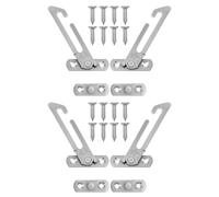 OFFSCH Window Stopper Lock and Reusable Design Stainless Steel 4pcs with Wide Applicability and Ventilation Control for Casement Windows for Home Security