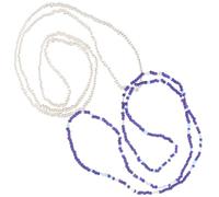 OFFSCH Women Waist Chain Handmade Bead Belly Chain Jewellery Beach Body Decorative Waist Set for Dance Party 2 Piece Colour Scheme
