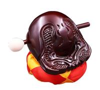 OFFSCH Wooden Buddhist Percussion Instrument Set Handcrafted Meditation Woodblock for Home Decor Music Development and Religious Practices Deep Color Design