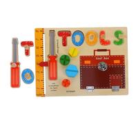 OFFSCH Wooden Busy Board Toddler Educational Toy Sensory Cognitive Interactive Puzzle Preschool Learning Activity Travel Toy for Boys and Girls 0.35kg