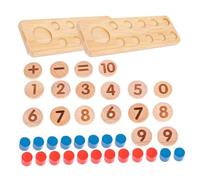 OFFSCH Wooden Counting for Years Old Early Education Math Learning Tool Number Cognitive Plaything Enhances Concentration Ability and Number Comprehension