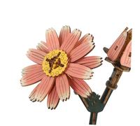 OFFSCH Wooden Daisy Flower Puzzle DIY Kit with Vase for Creative Craft Projects Educational Jigsaw Model for Beginners and Adults Hand-eye Coordination Skill Builder Relaxing Spring Craft