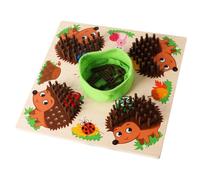 OFFSCH Wooden Educational Hedgehog for Logical Thinking Development Sensory Fine Motor Skills Enhancer Lightweight and Portable Early Learning Game