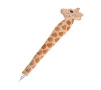 OFFSCH Wooden Giraffe Ballpoint Gel Pen Cute Cartoon Animal Design Comfortable Grip Office School Writing Supplies Novelty Gift for Adults Birthday Christmas