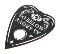 OFFSCH Wooden Heart-shaped Divination Board with Carved Messages Smooth Surface Pendulum Plate for Home Divination Games Compact and Portable Decoration for Beginners and Enthusiasts