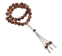 OFFSCH Wooden Islamic Beads Bracelet 33 Large Natural Rosewood Beads Arabic Style Meditation Bracelet Men Women Ramadan Party Supplies