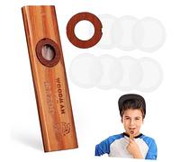 OFFSCH Wooden Kazoo Ukulele Guitar Partner with Kazoo Membranes, Easy to Learn Musical Instruments for Kids and Adults, Fun to Play for Children’s Musical Enlightenment
