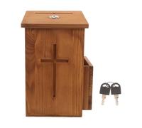 OFFSCH Wooden Locking Suggestion Box with Slot for Community Use