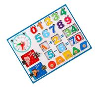 OFFSCH Wooden Math Learning for Montessori Educational Activity Board Developing Hand-eye Coordination and Counting Skills for Preschool Boys