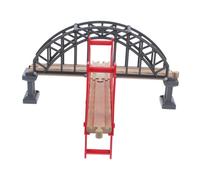 OFFSCH Wooden Railway Bridge Train Track Accessories Set Plastic and Construction DIY Creative Play for Compatible with Thomas Train Tracks Family Interactive Fun