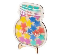 OFFSCH Wooden Reward Jar Motivational Training Rewards Jar for Classroom Engaging DIY Storage Charming Design for Positive Behavior Management