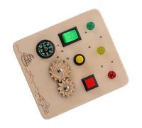 OFFSCH Wooden Sensory Busy Board Early Educational for Light Plaything Developing Fine Motor Skills Hand-eye Coordination Preschool Learning Tool
