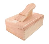 OFFSCH Wooden Shoe Shine Valet Box with Foot Rest, Easy Cleaning and Space-saving Organizer, Compartments and Wide Opening Design for Home and Office Use, Modern Minimalist Style, Beige