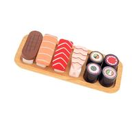 OFFSCH Wooden Simulation Sushi Play Food Set for Pretend Kitchen Educational House Play for Food Cognition and Role Random Color