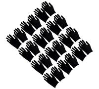OFFSCH Work Gloves Comfortable and Breathable Gloves Cotton Black Thickened 12 Pairs for Labour Protection, Waterproof and Slice Resistant Suitable for Industrial and Gardening Use