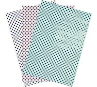 OFFSCH Wrapping Paper 3pcs 50X70Cm Rolls, Green, Pink and Gold Foil Polka Dot Decorative Sheets for DIY Present Boxes and Festival Wrapping