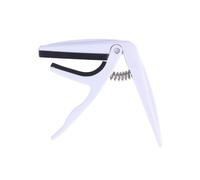 OFFSCH Zinc Alloy Ukulele Capo White Acoustic Ukelele Tuner Clip-on Clip for Folk Guitar Capo Suitable for Single-handed Use