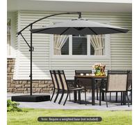 Offset Cantilever Umbrella With Base Infinite Tilt 300 cm Sun-Protective Canopy