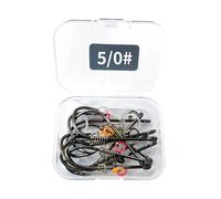Offset Fishing Hooks, Metal Hooks for Fishing, Saltwater Bass Fishing Hooks, Outdoor Travel Equipment, Portable Fish Accessories with Storage Box for Beginners, Professional Anglers