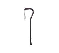 Offset Handle Walking Stick Cane - Black