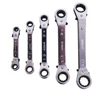 Am-Tech Offset Ring Ratchet Spanner Set K1525 - 5 Pieces
