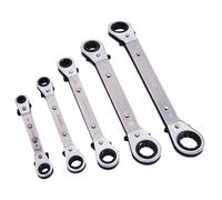 Offset Ratchet Spanner Set / 5 Ratchet Ring Spanners metric 6 - 21mm Amtech