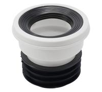 Offset Toilet Tub Connection, Toilet Nozzle, Toilet Connection Hose, Made of PVC, Straight Eccentric Drain, Black, White (0 cm)