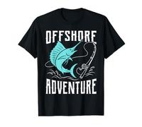 Offshore Fishing Adventure Sailfish Angler Deep Sea Ocean Value Graphic T-Shirt