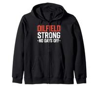 Offshore Oil Rig Worker Roughneck Life Deep-Sea Drilling Zip Hoodie