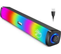 OFFSIR Computer Speakers,RGB PC Speakers, USB Powered 3.5mm Aux Speaker for Desktop, PC, Laptop, Tablet -Gaming Speakers | Clear Sound & 7-Color Dynamic Lighting