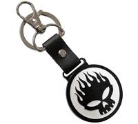 Offspring Skull Band Logo Keyring Keychain in Black Offspring Black One Size