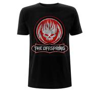 The Offspring T Shirt Skull Distressed Officially Licensed Black Mens Rock Band