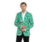 Offstream Christmas Jackets for Men in Different Prints Ugly Xmas Sweater Costumes Include Jacket Tie Size L