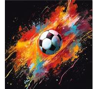 OfFsum Paint by Numbers for Adults and Kids Beginner Kits with Brushes and Acrylic Pigment DIY Canvas Painting Color Rugby Football Player 16 16 x 20 inch Hand Painted Toy Gifts