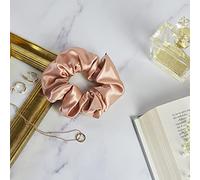 OFFTOPIC® Pure Silk Hair Scrunchies | Stop Broken Hair and Marks on Hair | Silk Elastic Hair Accessory Elegant | Oeko-Tex Certified | Machine Washable | Rose Gold