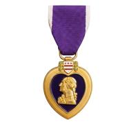 OFFURAN Purple Heart Medal Replica, Gold-Plated with Enamel Glaze