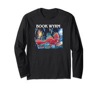 Offworld Designs Book Wyrm Funny Dragon's Lair Reading Nook Long Sleeve T-Shirt