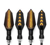 OFHGFHNxvfg Universal Motorcycle LED Turn Signal Lamp Sequential Flowing Flash Indicator Lights Running Light