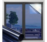 OFHome Privacy film for Glass Window, UV Reflective Anti Glare Mirror Tinted for Home and Office, Heat Control Sun Blocker Self-Adhesive Door Windows Tinting Sticker, Blue Silver, 30x200cm