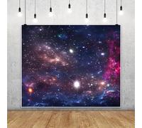OFILA Starry Night Backdrop Fabric 10x8ft Galaxy Stars Sky Photography Backdrop Universe Nebula Background Outer Space Theme Baby Shower Birthday Party Decoration Banner Portrait Photo Booth Props